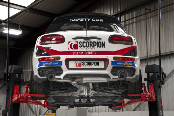 Scorpion Exhaust GPF Back System MINI Clubman F54 2019-24 - Ceramic Black 114mm Daytona Trims