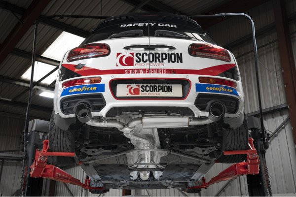 Scorpion Exhaust GPF Back System MINI Clubman F54 2019-24 - Ceramic Black 114mm Daytona Trims