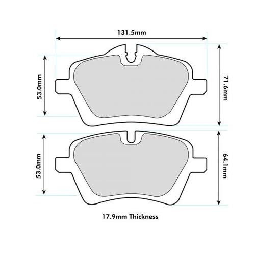 PBS ProTrack ProRace ProComp R53 JCW / R56 S / Bremtech Front Brake Pads 294mmx22mm